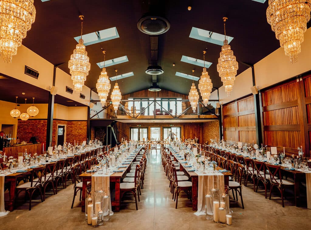 high brockholme barns wedding setup
